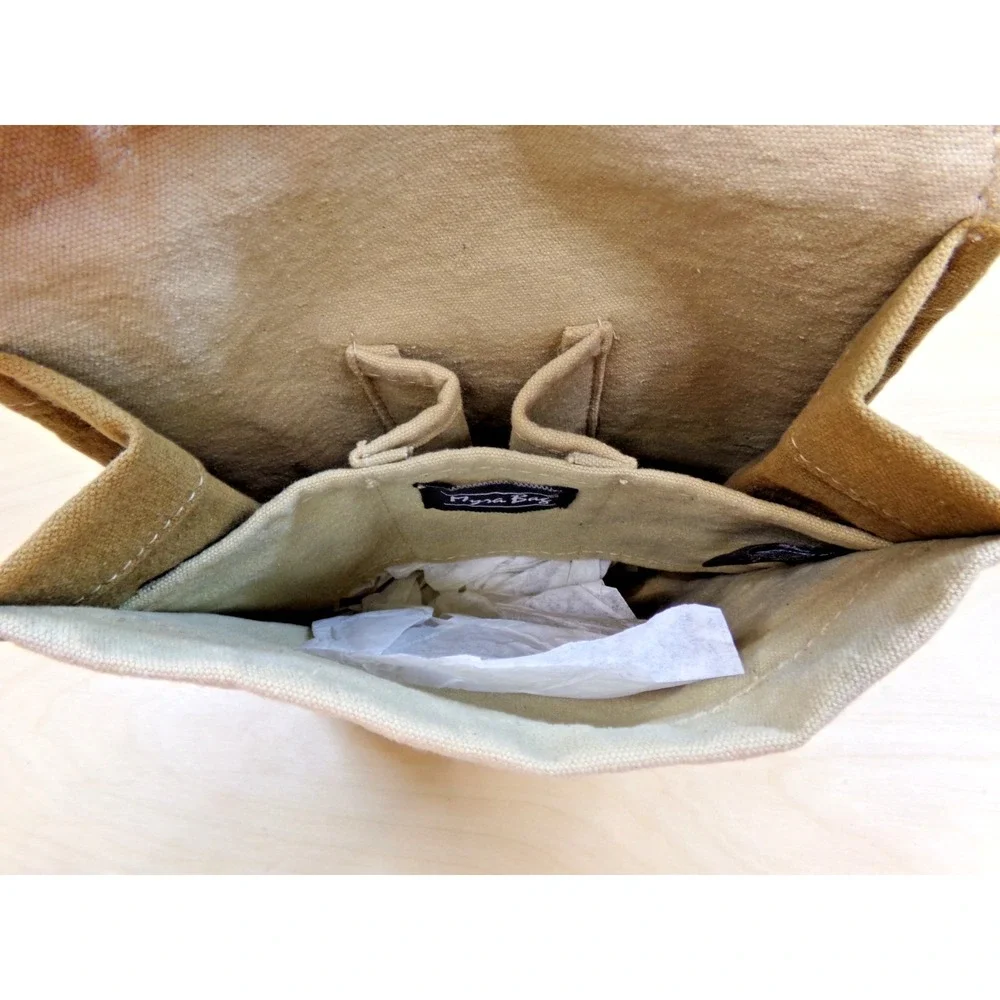Myra Bag Drink‎ a Cold Beer 6 Pack & Snack Canvas & Leather Tote Carrier New